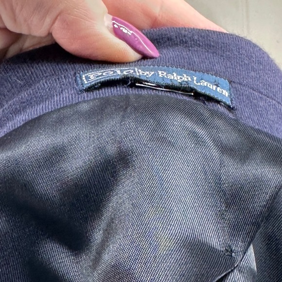 Polo Ralph Lauren Boys Navy Blue Knit‎ Two Button Blazer Jacket - Picture 8 of 9